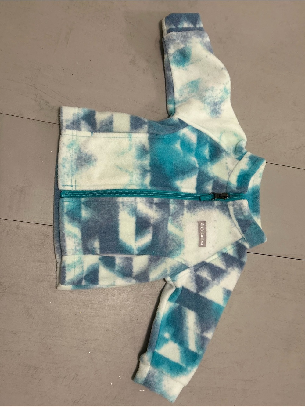 Columbia Toddler Blue & White Tie-Dye Fleece Zip Jacket